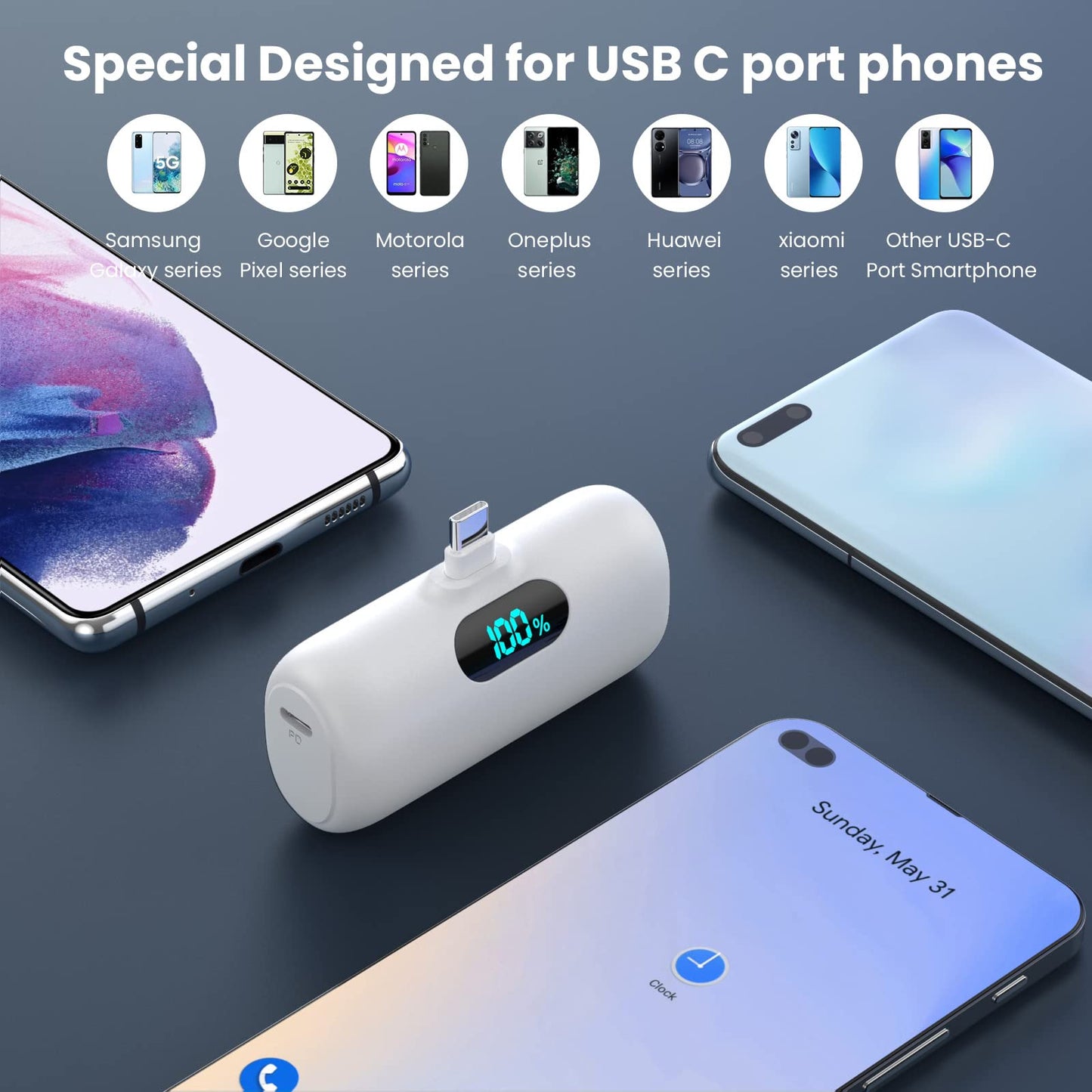 Mini USB-C Portable Charger