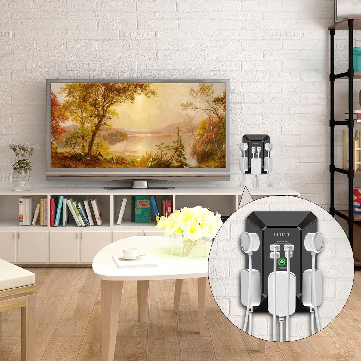 Wall Outlet Extender with USB &amp; Surge Protection