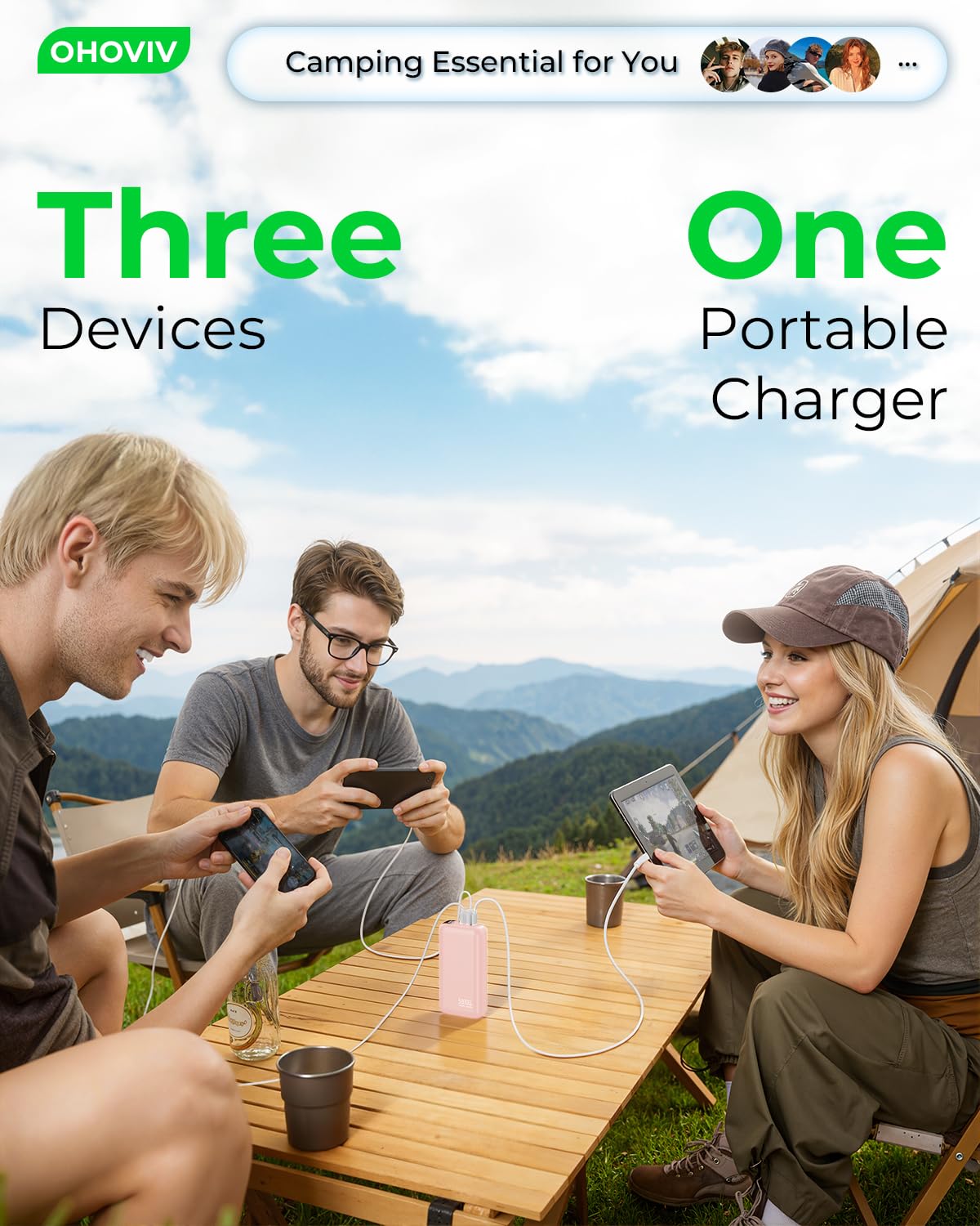 High-Capacity 50,000mAh Portable Power Bank