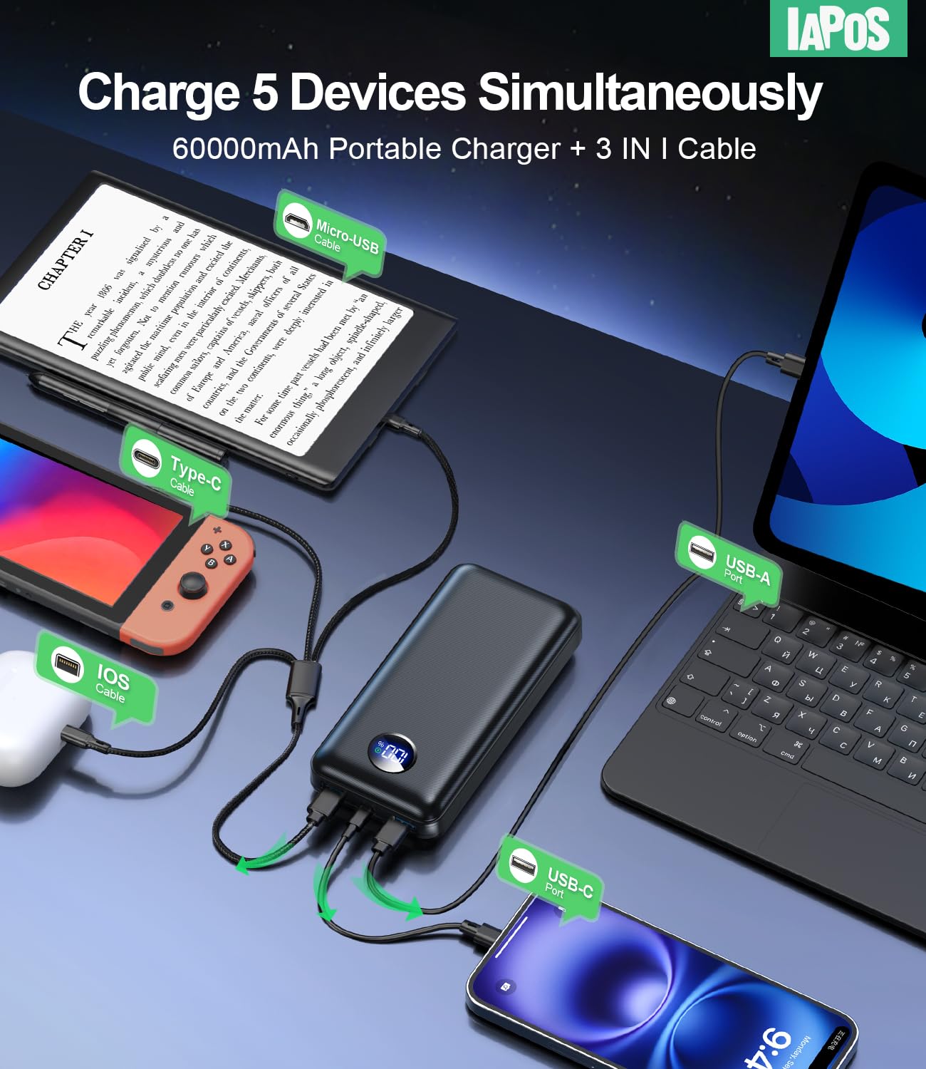 Ultra High-Capacity 60,000mAh Power Bank
