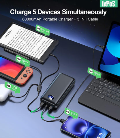 Ultra High-Capacity 60,000mAh Power Bank