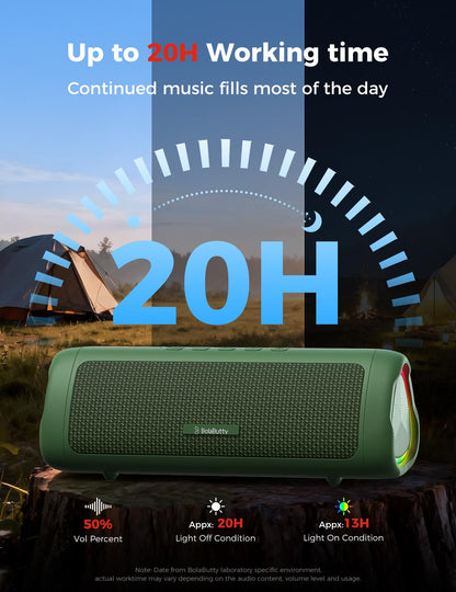 Bluetooth Speaker with HD Sound, Portable Wireless, IPX5 Waterproof