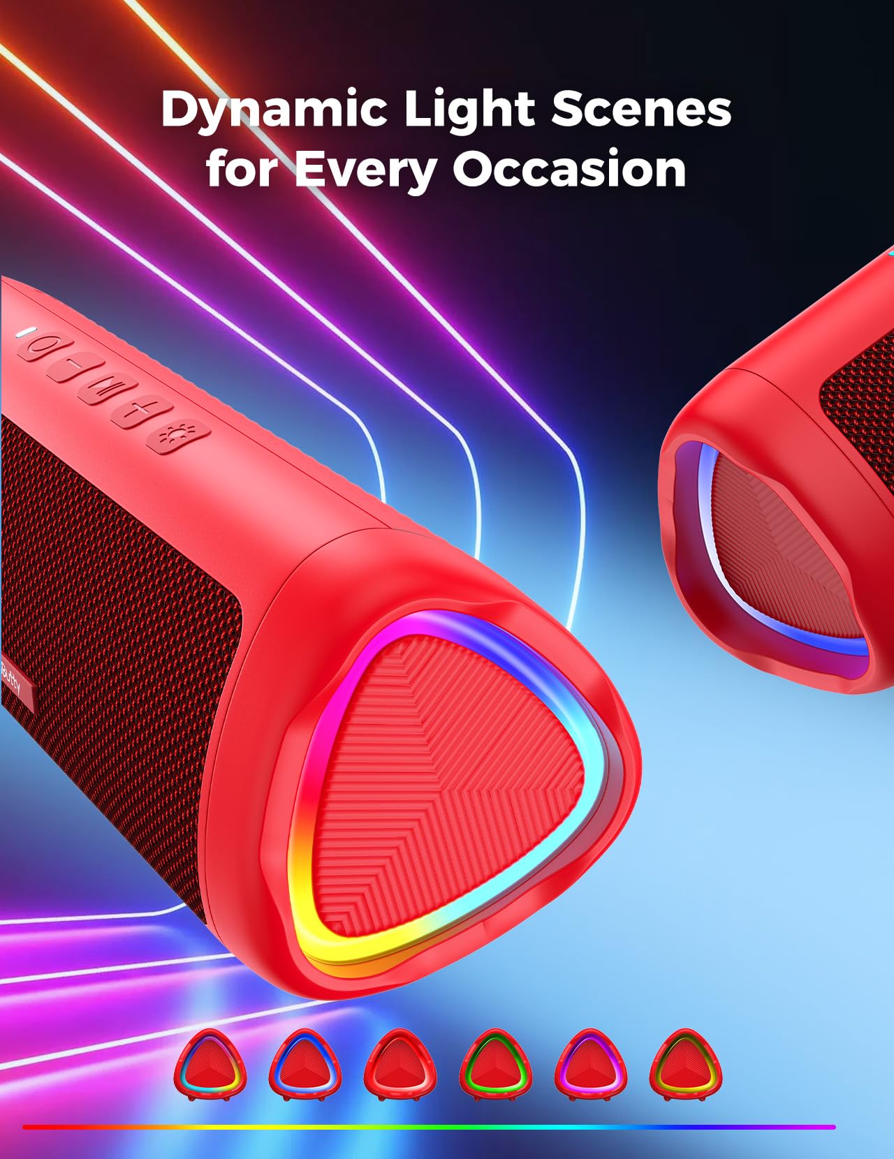 Bluetooth Speaker with HD Sound, Portable Wireless, IPX5 Waterproof
