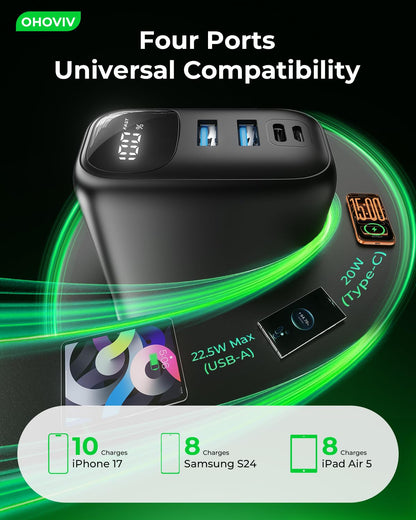 High-Capacity 50,000mAh Portable Power Bank