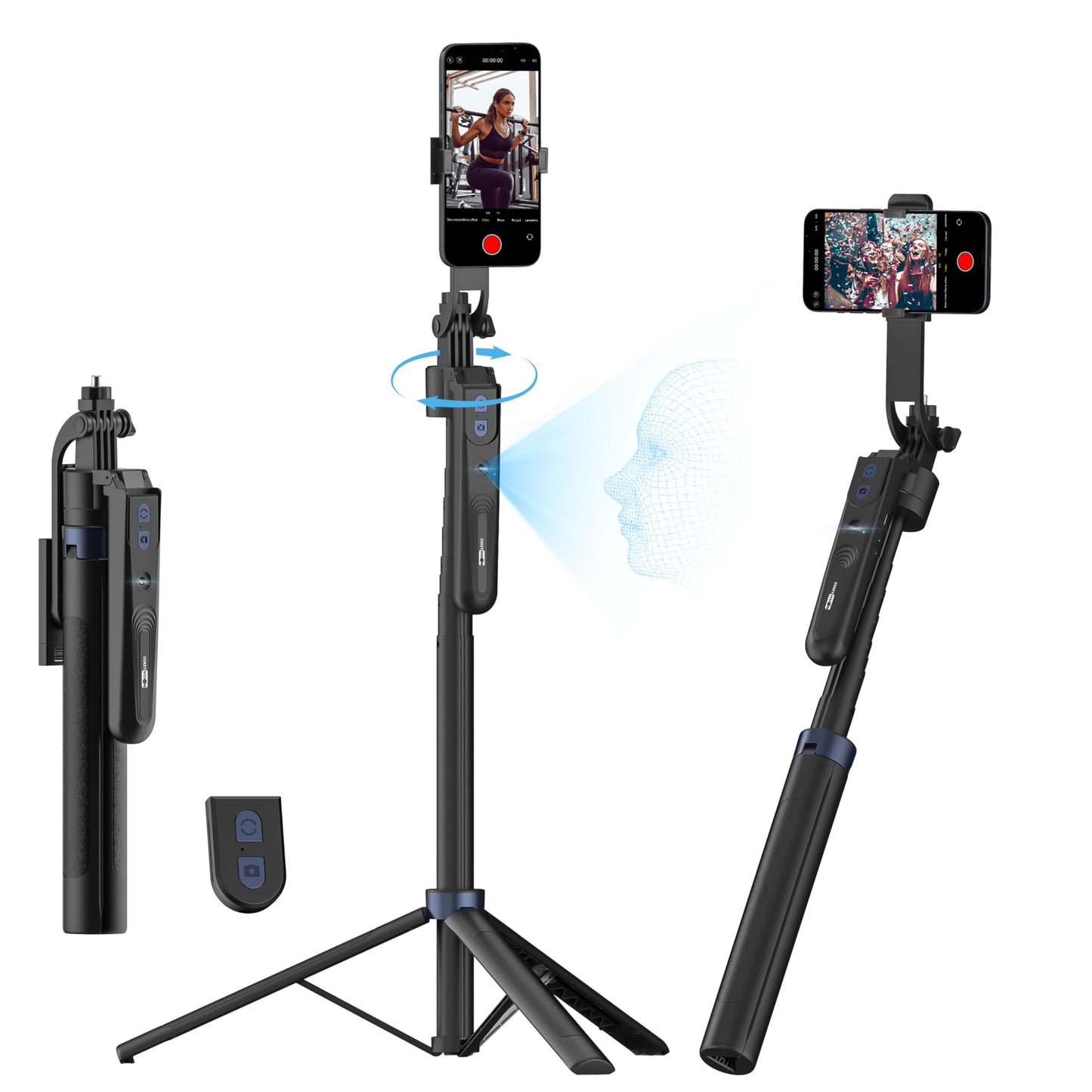 UTK-01(auto face tracking tripod)Black