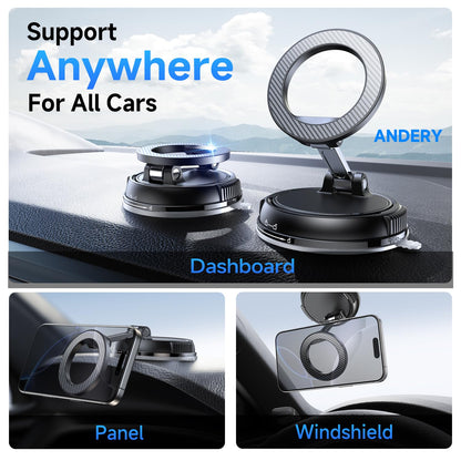 ANDERY Car Phone Holder for Magsafe 360° Adjustable Car Phone Mount