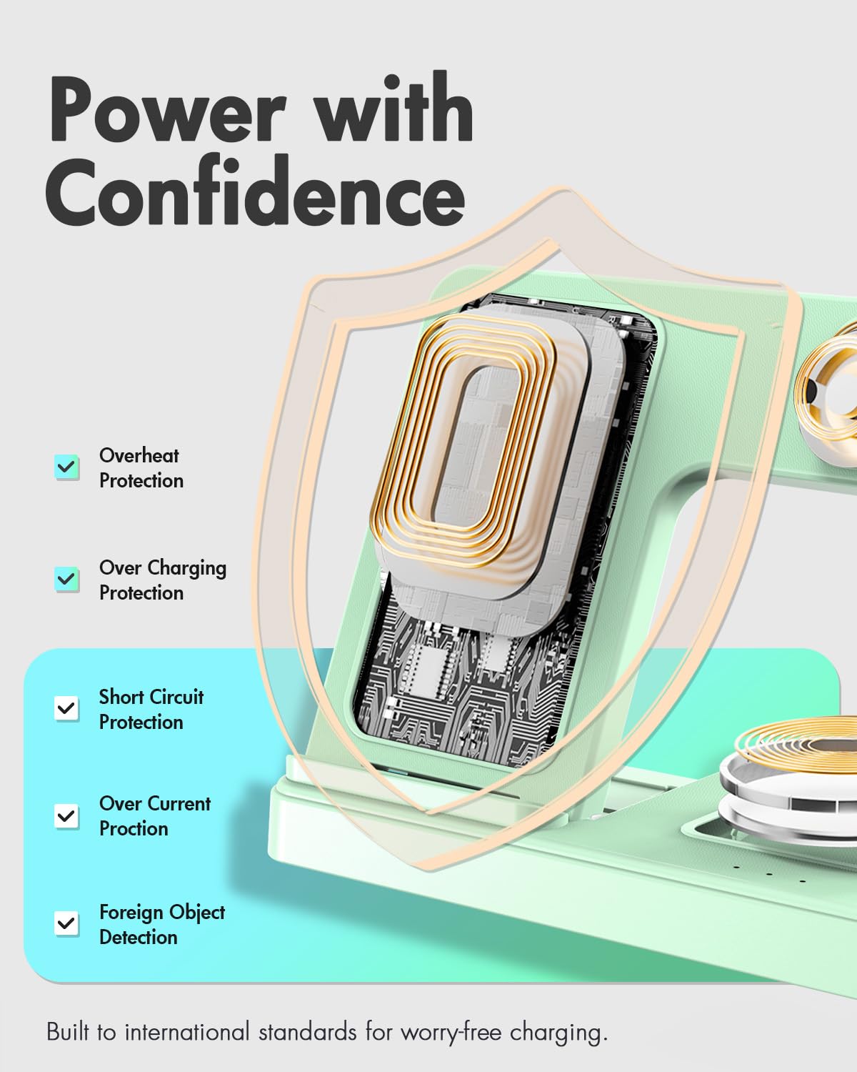 Wireless Phone Charging Station: 3 in 1 Charger Stand Multiple Devices