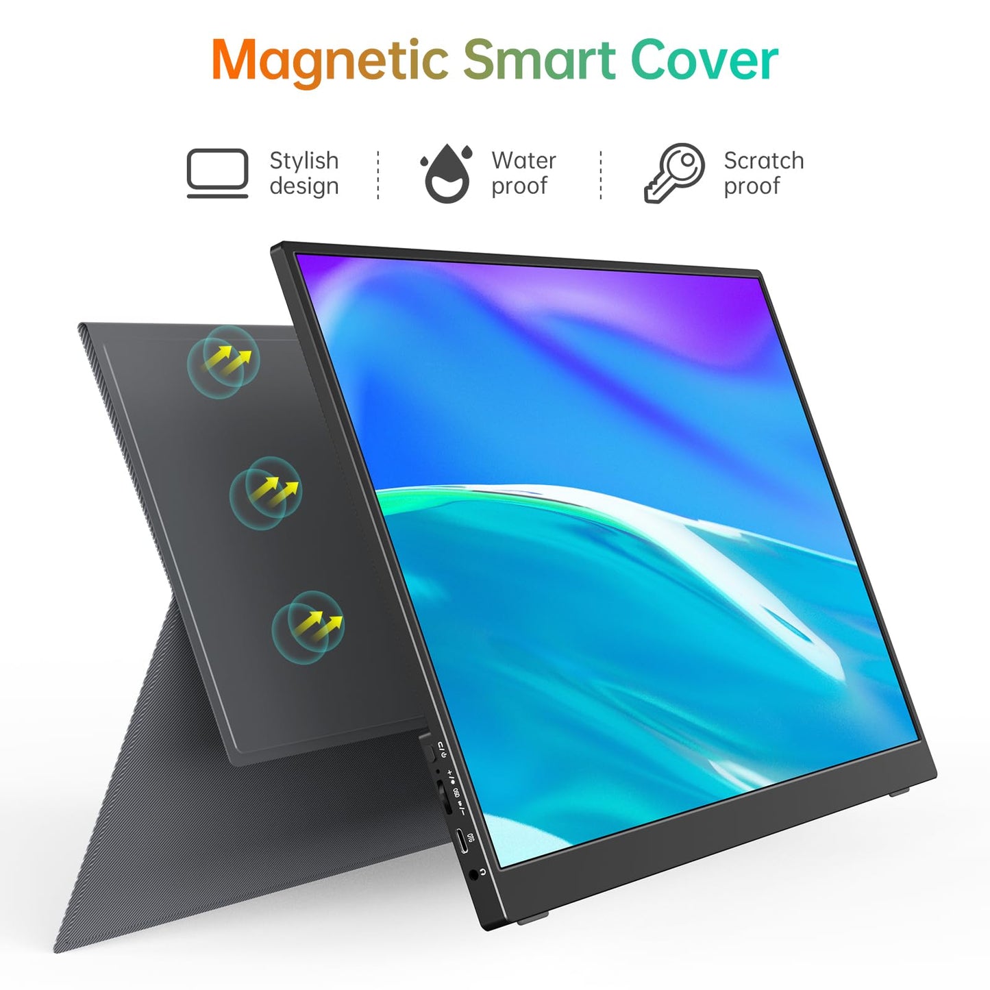 MNN Portable Monitor 15.6inch FHD 1080P USB C HDMI Gaming Ultra-Slim