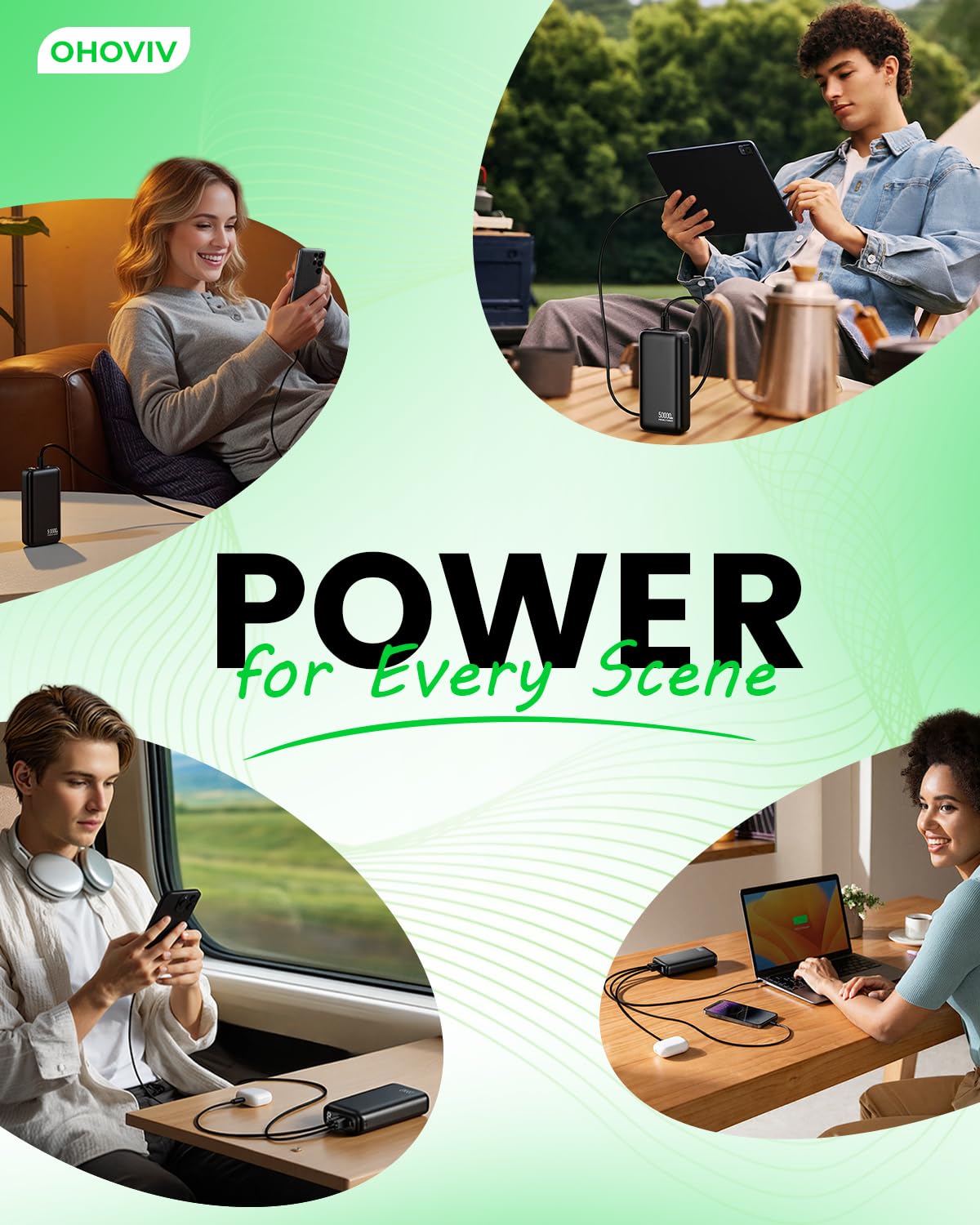 High-Capacity 50,000mAh Portable Power Bank