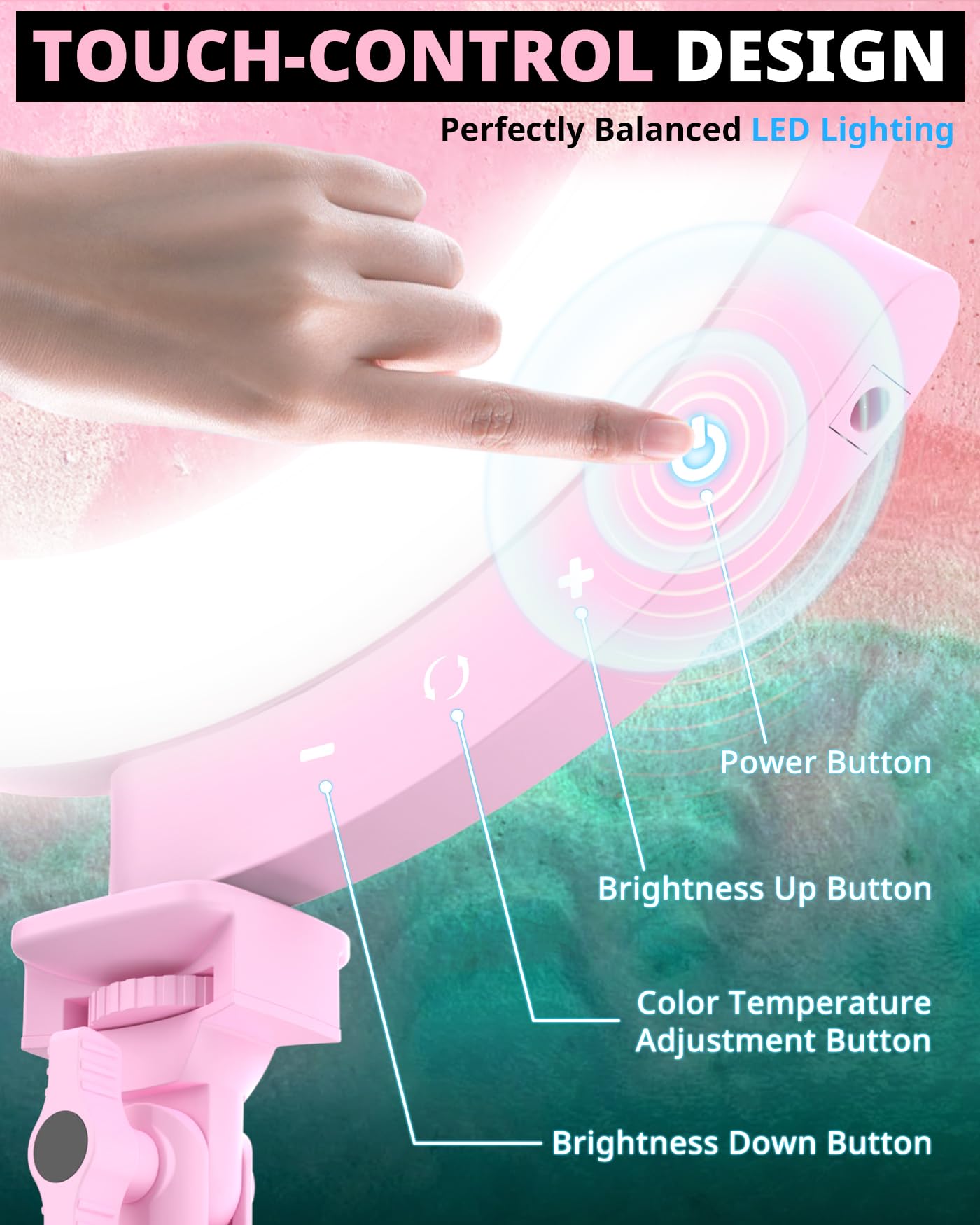 14-Inch Ring Light with Foldable Tripod