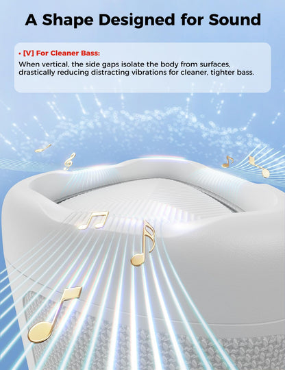 Bluetooth Speaker with HD Sound, Portable Wireless, IPX5 Waterproof