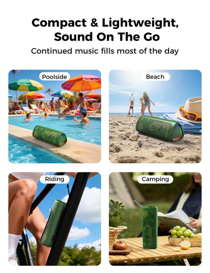 Bluetooth Speaker with HD Sound, Portable Wireless, IPX5 Waterproof