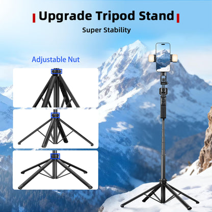 360° AI Face Tracking Tripod with Ring Lights