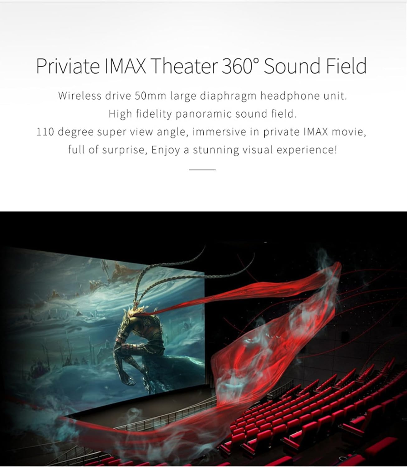 VR Headset for Phone, Virtual Reality Glasses with Headphones