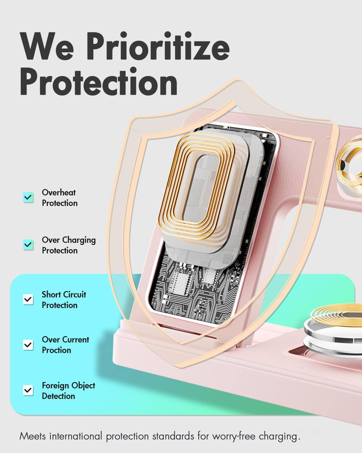 Wireless Phone Charging Station: 3 in 1 Charger Stand Multiple Devices