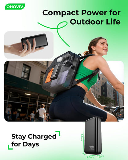 High-Capacity 50,000mAh Portable Power Bank