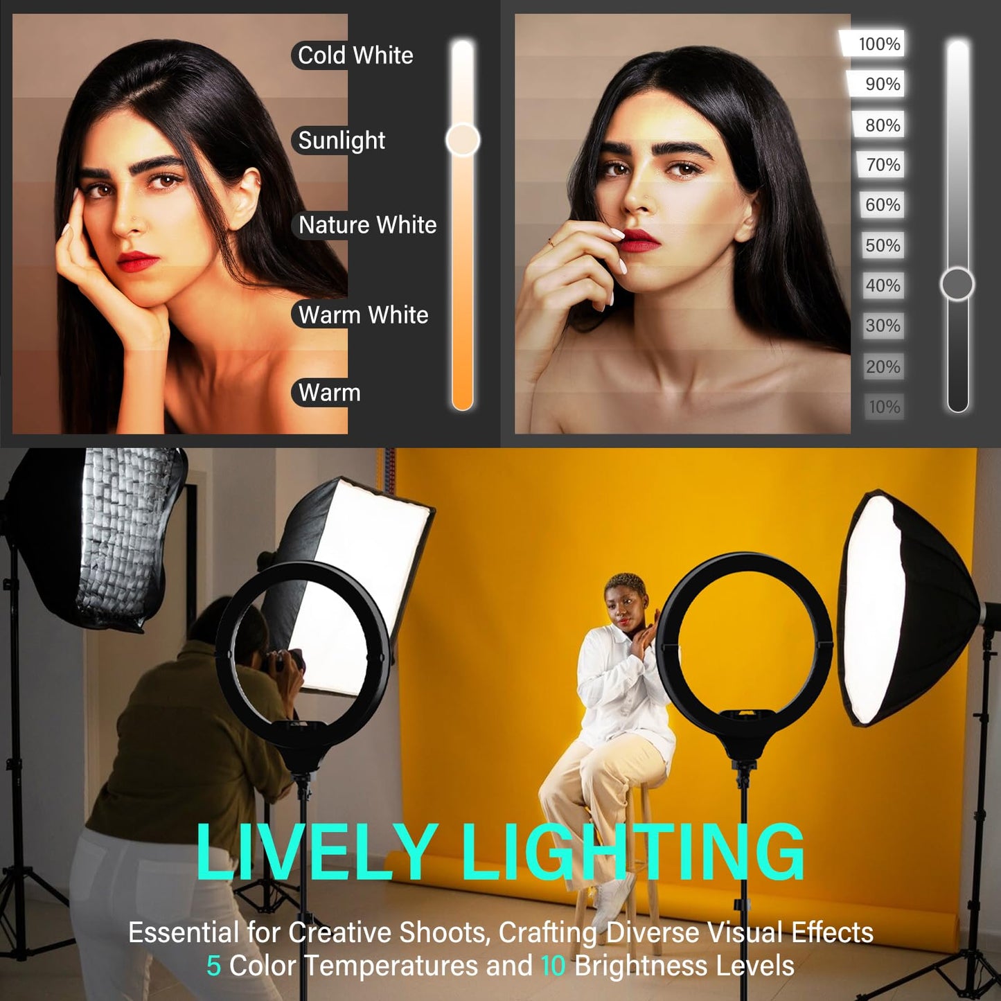 14-Inch Ring Light with Foldable Tripod