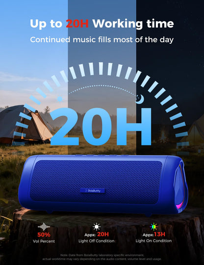 Bluetooth Speaker with HD Sound, Portable Wireless, IPX5 Waterproof