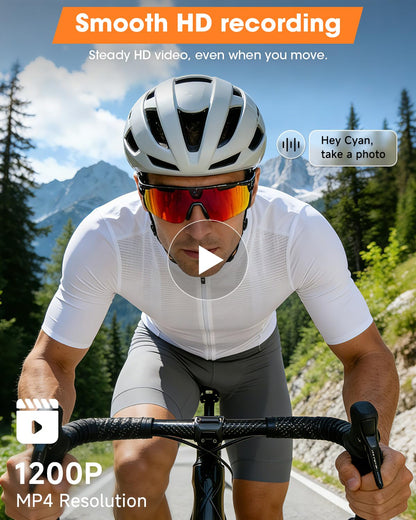 Mingtawn Smart Glasses with 4K HD Anti-Shake Camera & 3D Stereo Speakers
