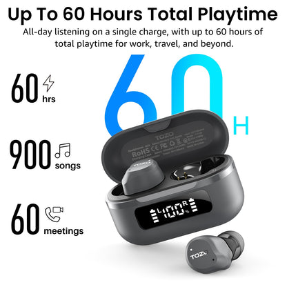 TOZO NC9 Hybrid Active Noise Cancelling Wireless Earbuds