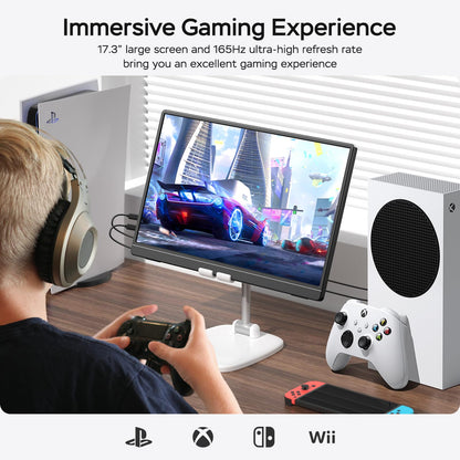 MNN Portable Monitor 15.6inch FHD 1080P USB C HDMI Gaming Ultra-Slim