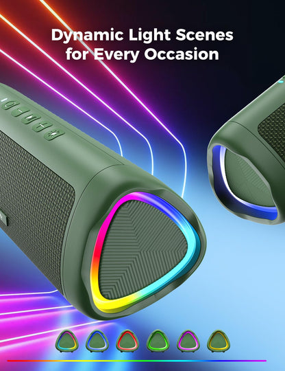 Bluetooth Speaker with HD Sound, Portable Wireless, IPX5 Waterproof
