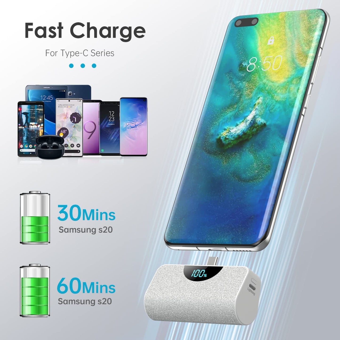 Mini USB-C Portable Charger