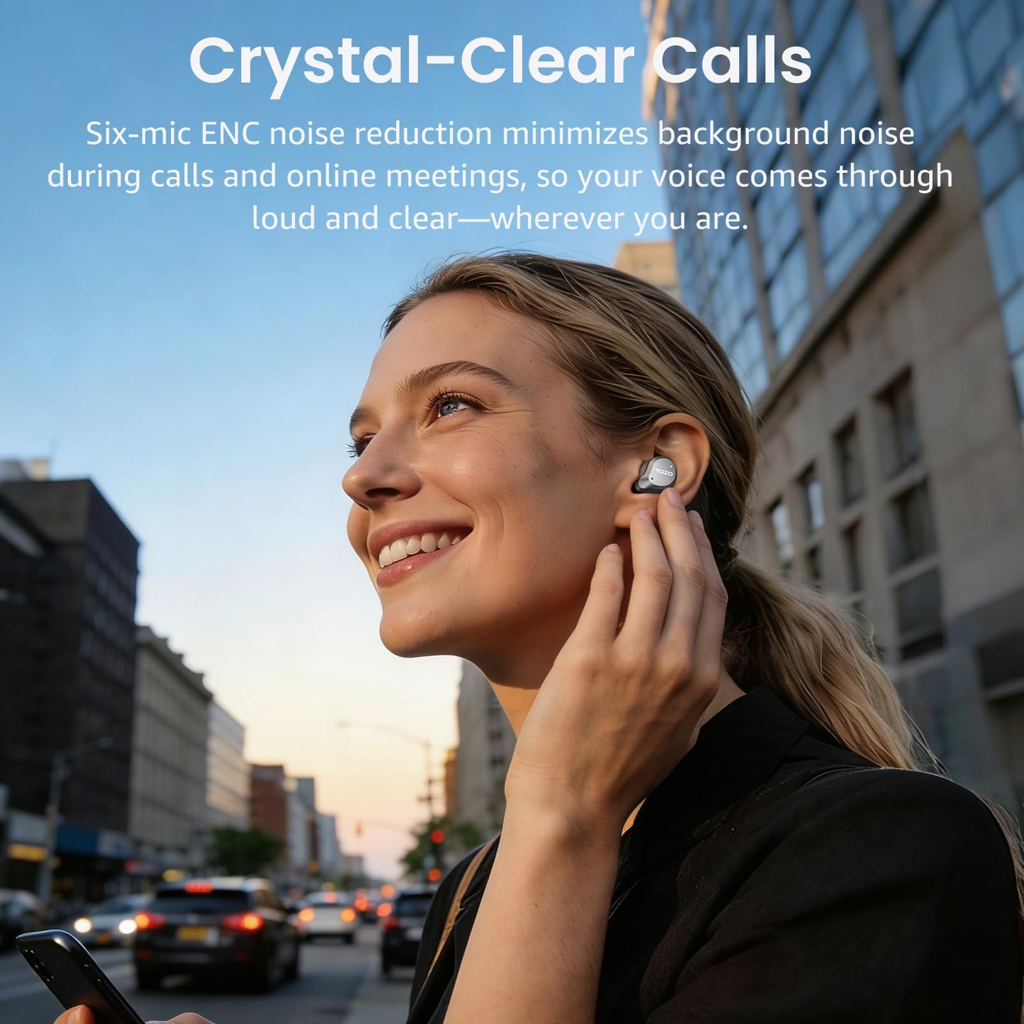 TOZO NC9 Hybrid Active Noise Cancelling Wireless Earbuds