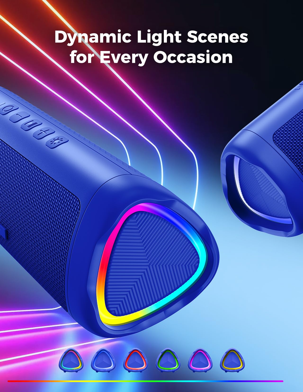 Bluetooth Speaker with HD Sound, Portable Wireless, IPX5 Waterproof