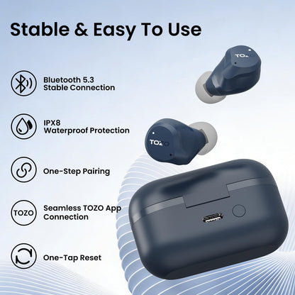 TOZO NC9 Hybrid Active Noise Cancelling Wireless Earbuds