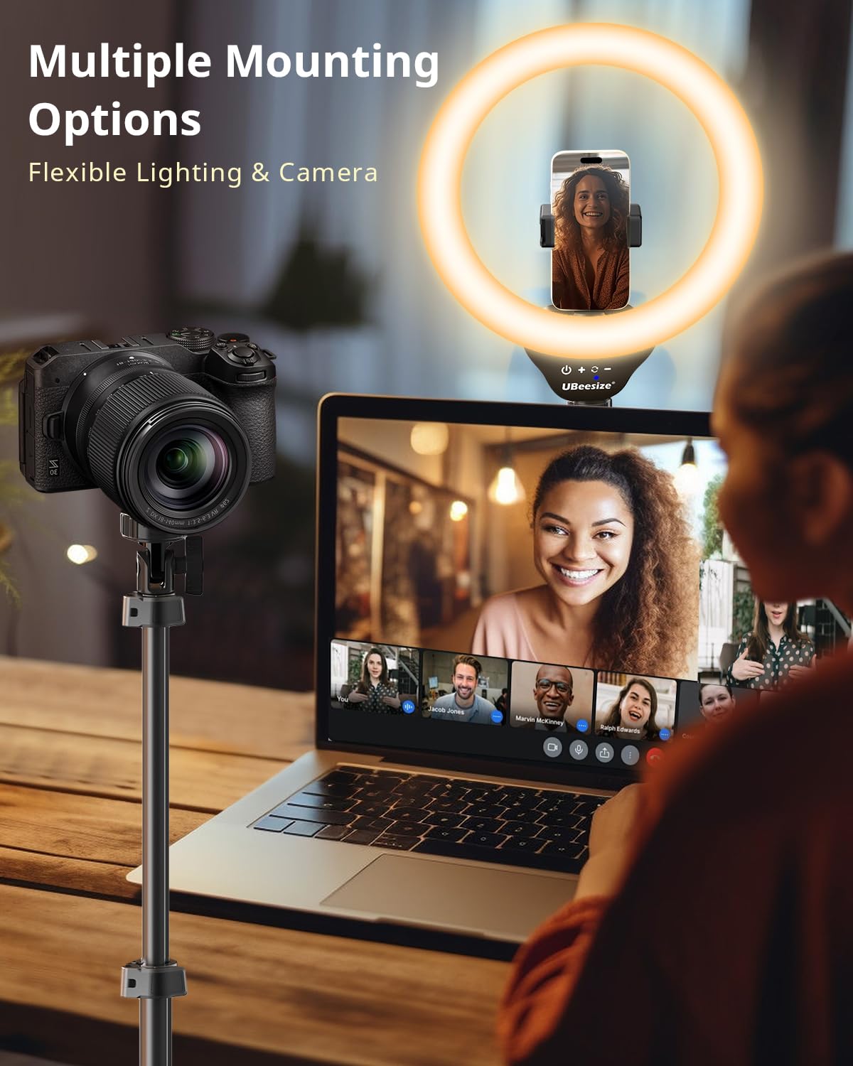 14-Inch Ring Light with Foldable Tripod