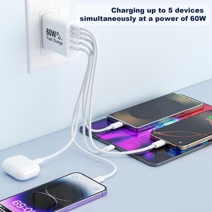 Multi-Port USB Charger Block (5 Ports)