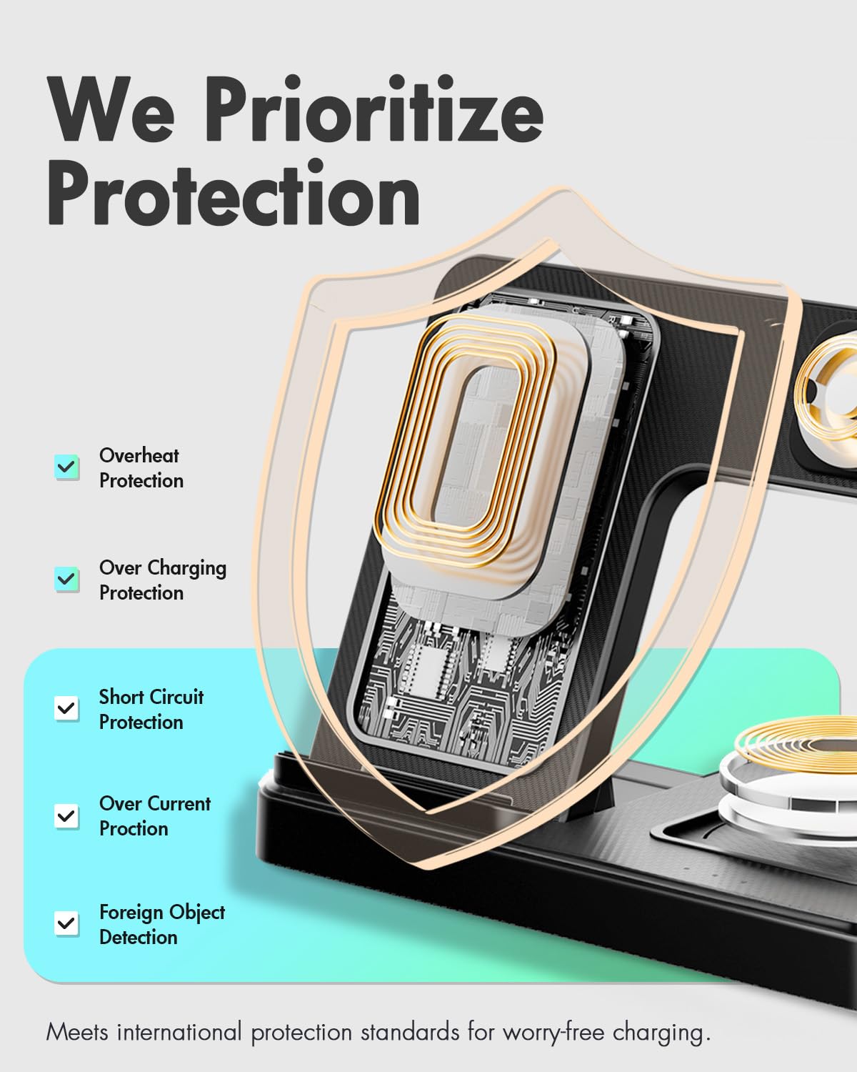 Wireless Phone Charging Station: 3 in 1 Charger Stand Multiple Devices