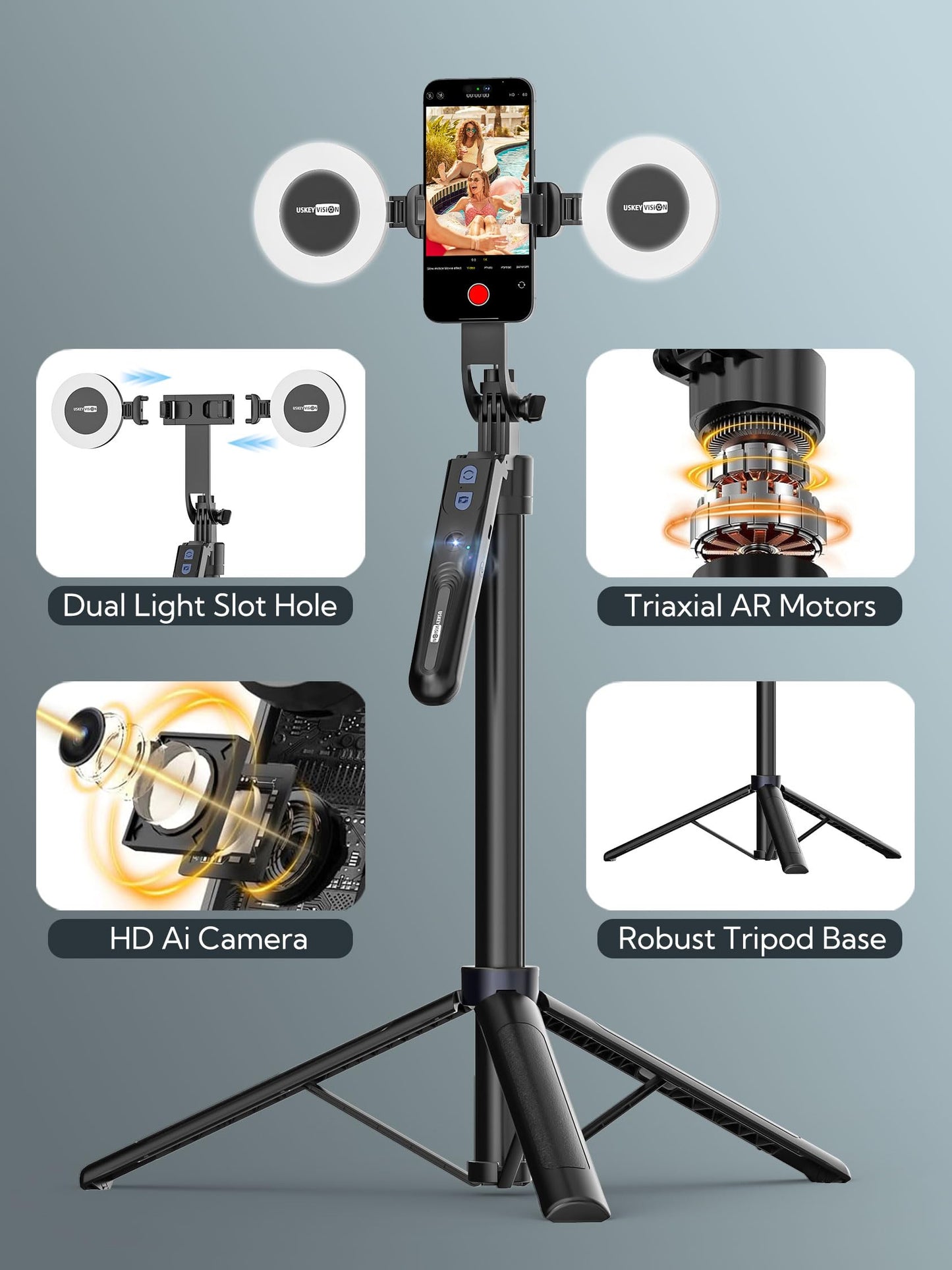 AI Face Tracking Phone Tripod