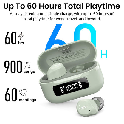 TOZO NC9 Hybrid Active Noise Cancelling Wireless Earbuds