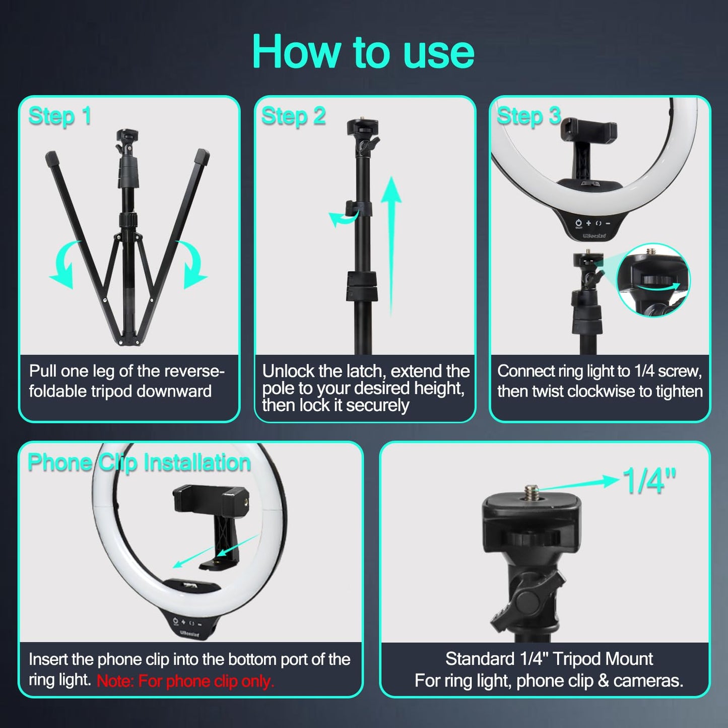 14-Inch Ring Light with Foldable Tripod