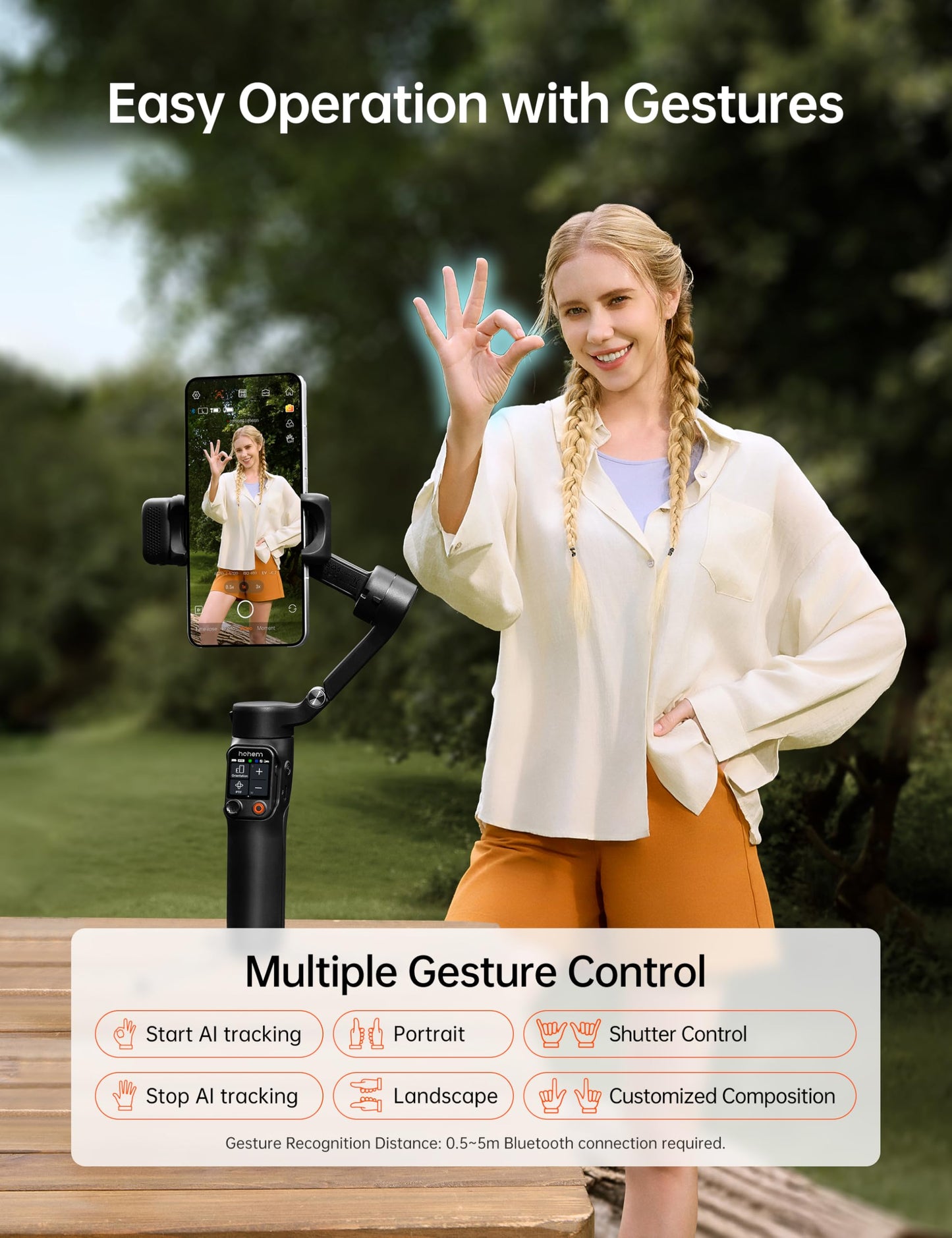 AI Smartphone Gimbal Stabilizer