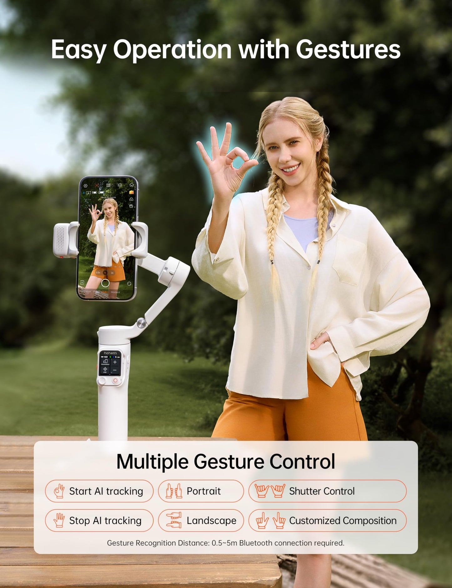 AI Smartphone Gimbal Stabilizer
