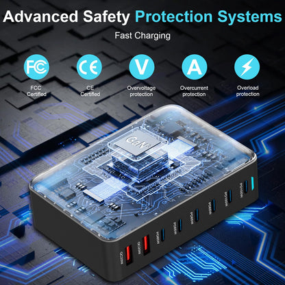 440W Multi-Port GaN Charging Station