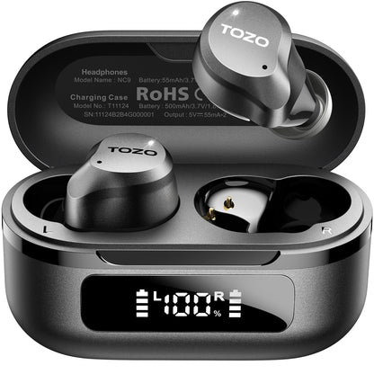 TOZO NC9 Hybrid Active Noise Cancelling Wireless Earbuds