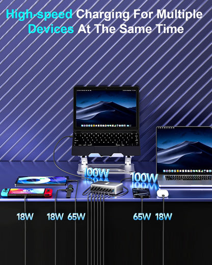 440W Multi-Port GaN Charging Station
