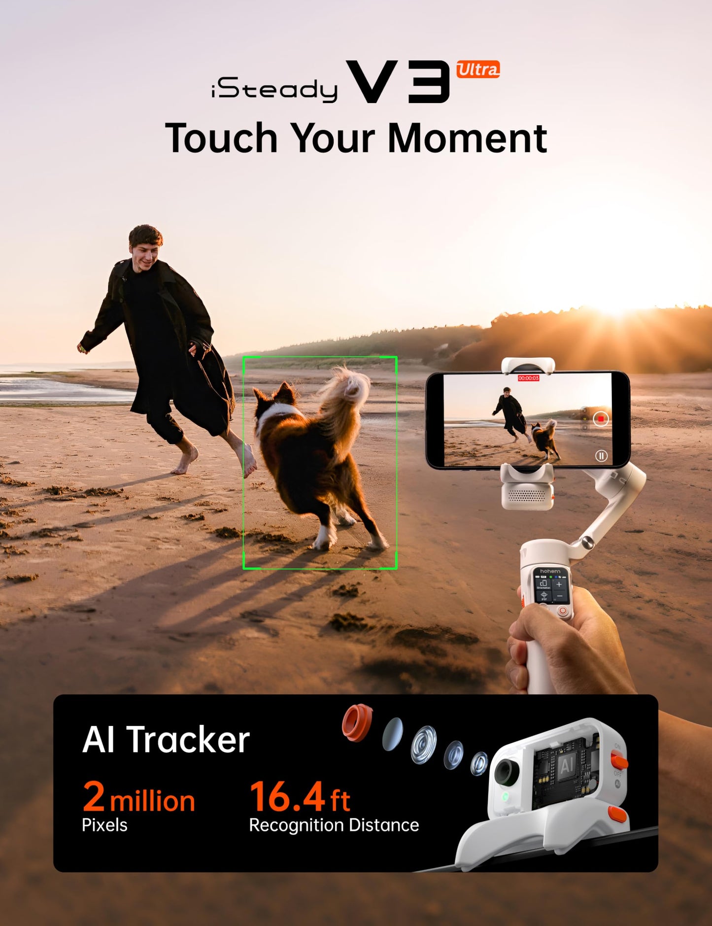 AI Smartphone Gimbal Stabilizer