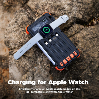 20000mAh Solar Power Bank with Built-In Cables