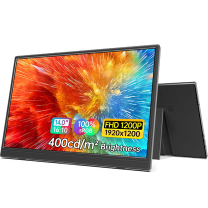 MNN Portable Monitor 15.6inch FHD 1080P USB C HDMI Gaming Ultra-Slim