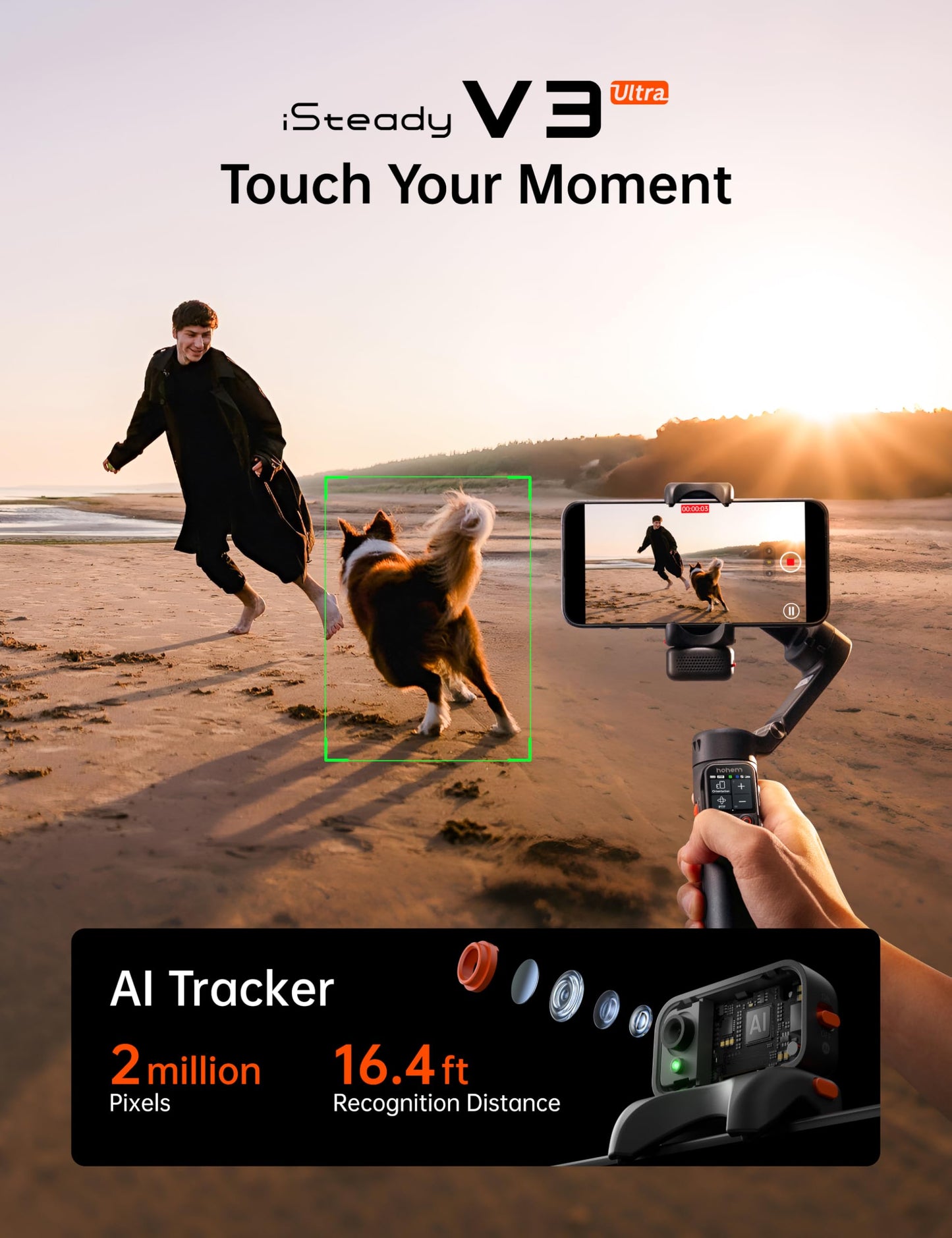 AI Smartphone Gimbal Stabilizer