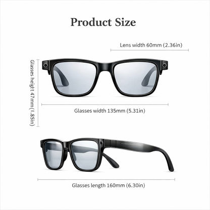 AI Smart Camera Glasses with AR Navigation, Real-Time Translation