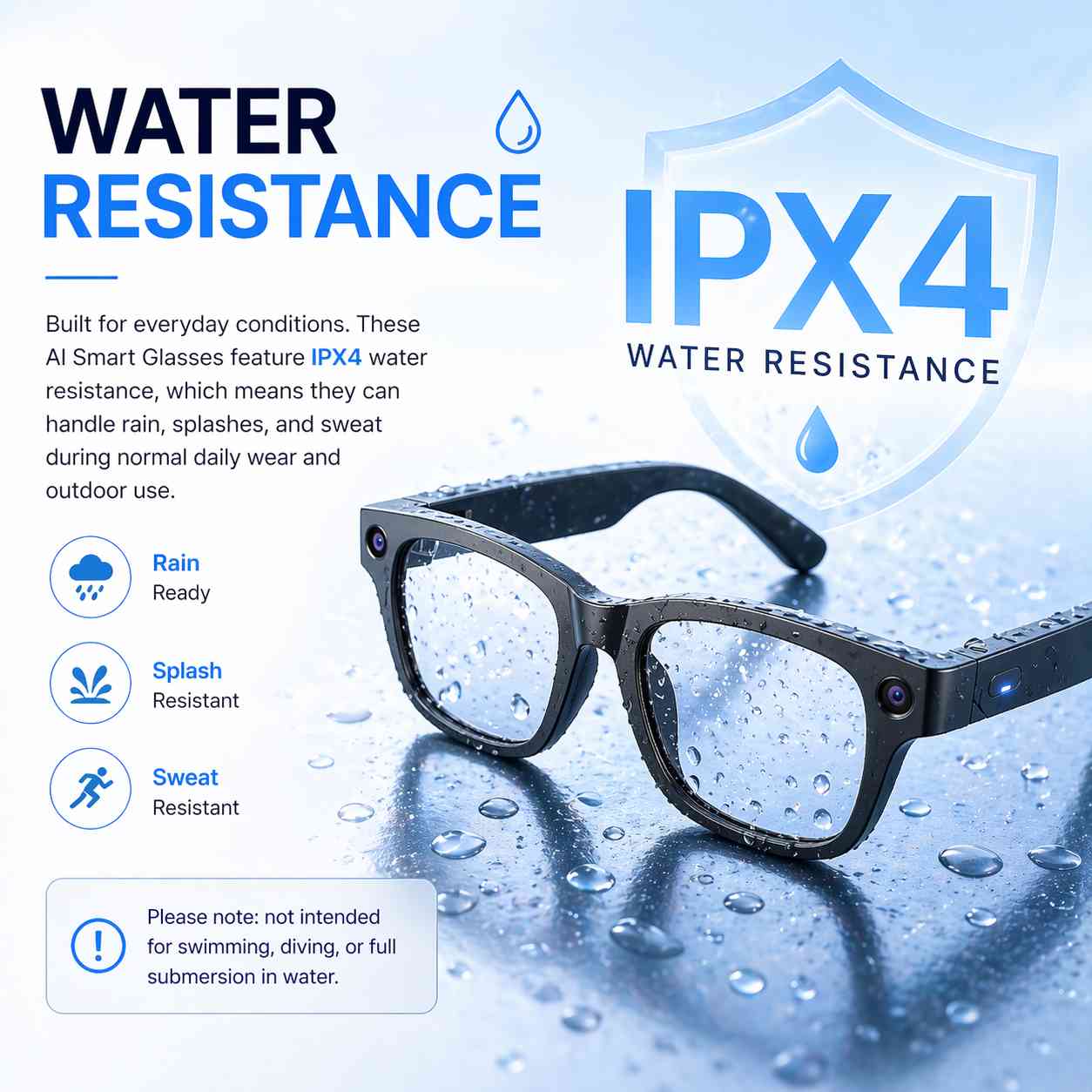 AI Smart Camera Glasses with AR Navigation, Real-Time Translation